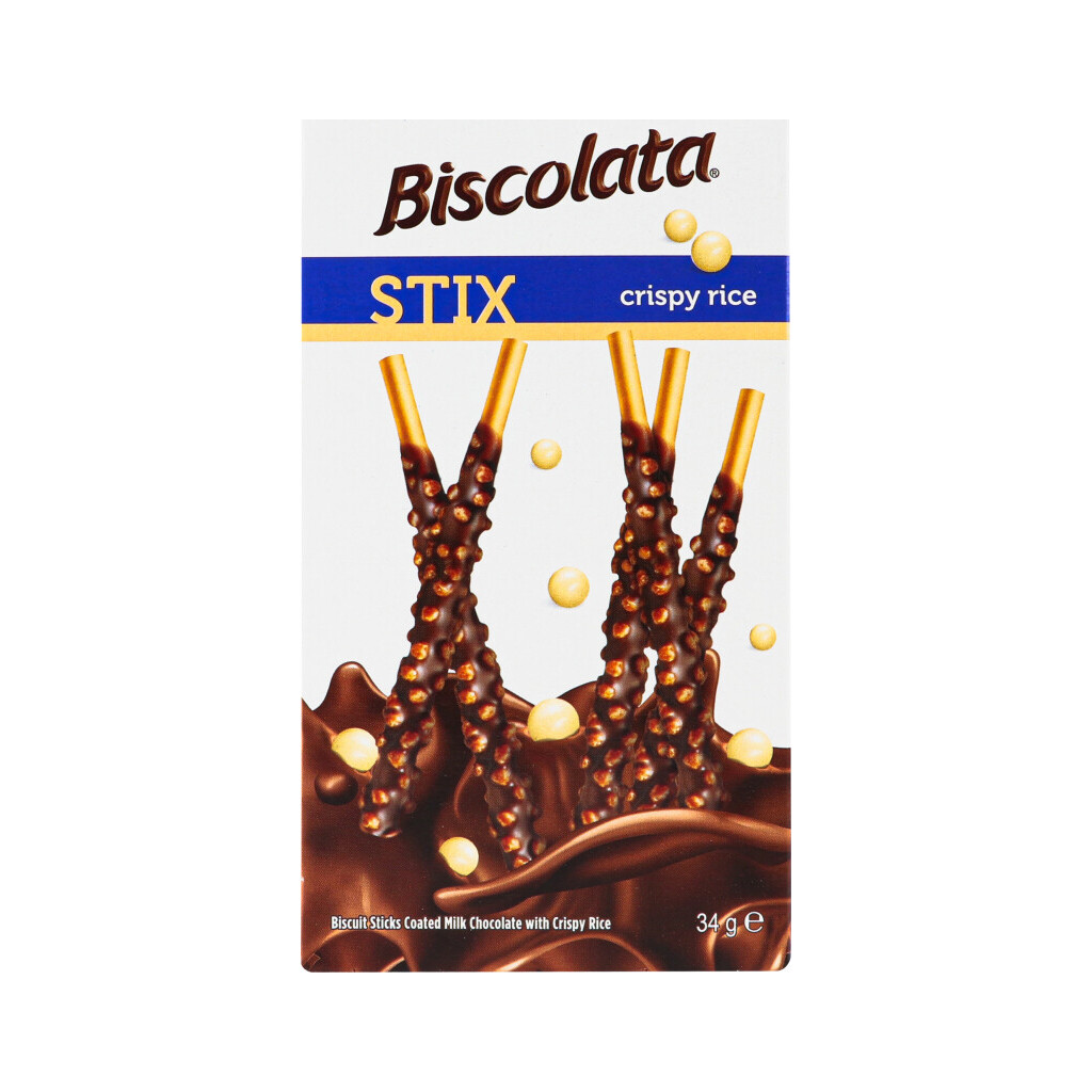 Соломка Biscolata Stix Milky с рисовыми шариками, 34г (8691707140414)