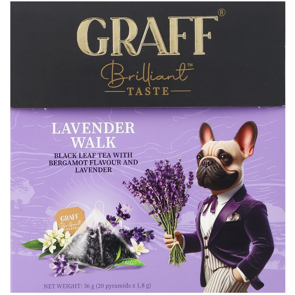 Чай черный Graff Лавандовая прогулянка, 20*1,8г (4820279611129)