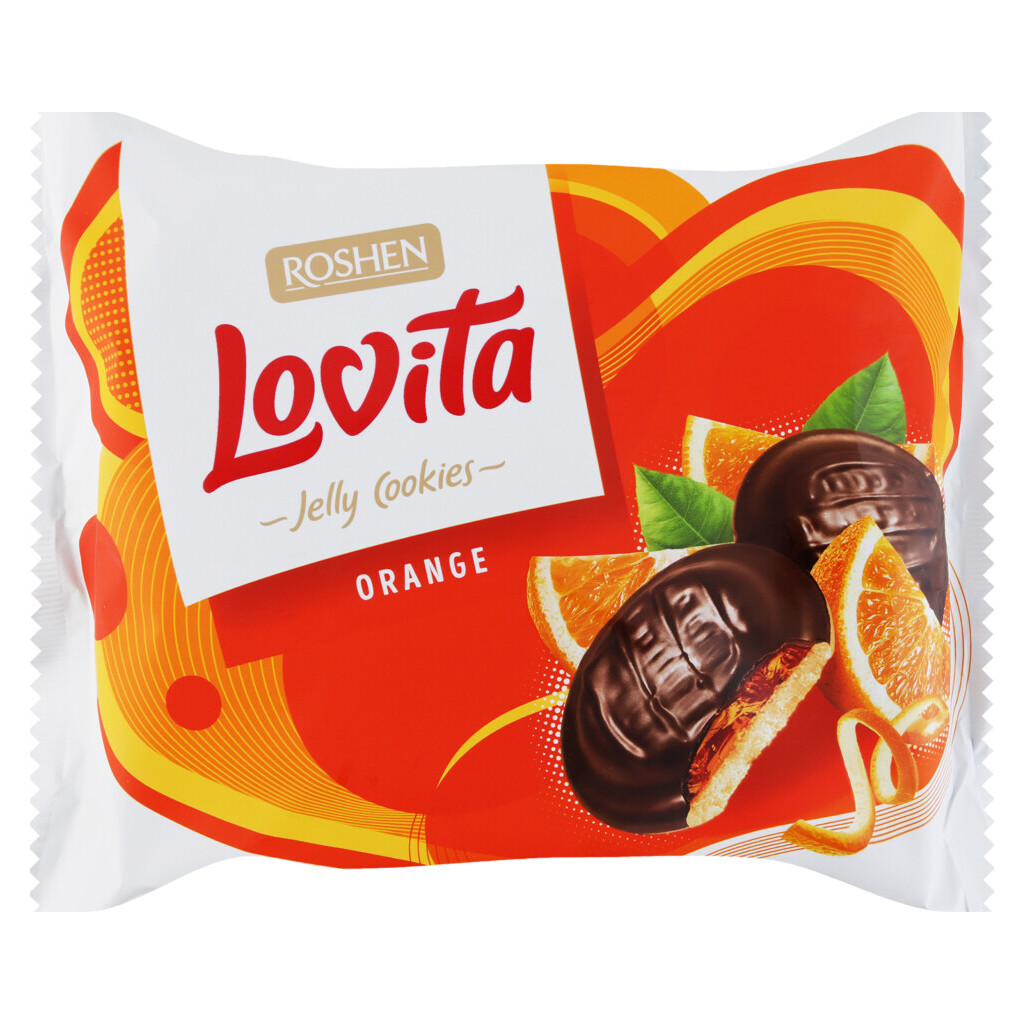 Печенье Roshen Lovita Jelly Cookies Orange, 420г (4823077636110)