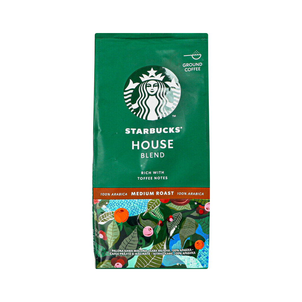Кофе молотый Starbucks House Blend, 200г (7613036932110)