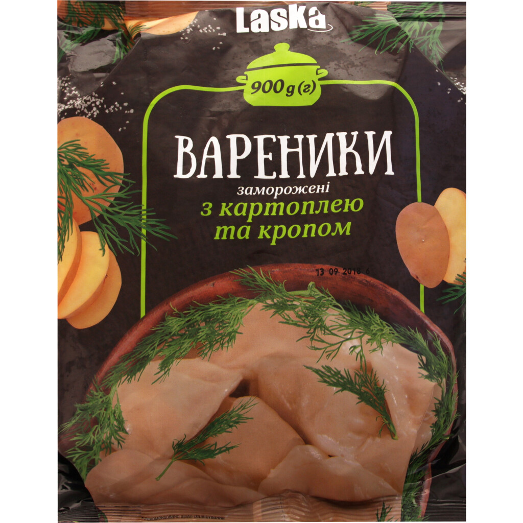 Вареники Laska с картофелем и укропом, 900г (4820171997833)