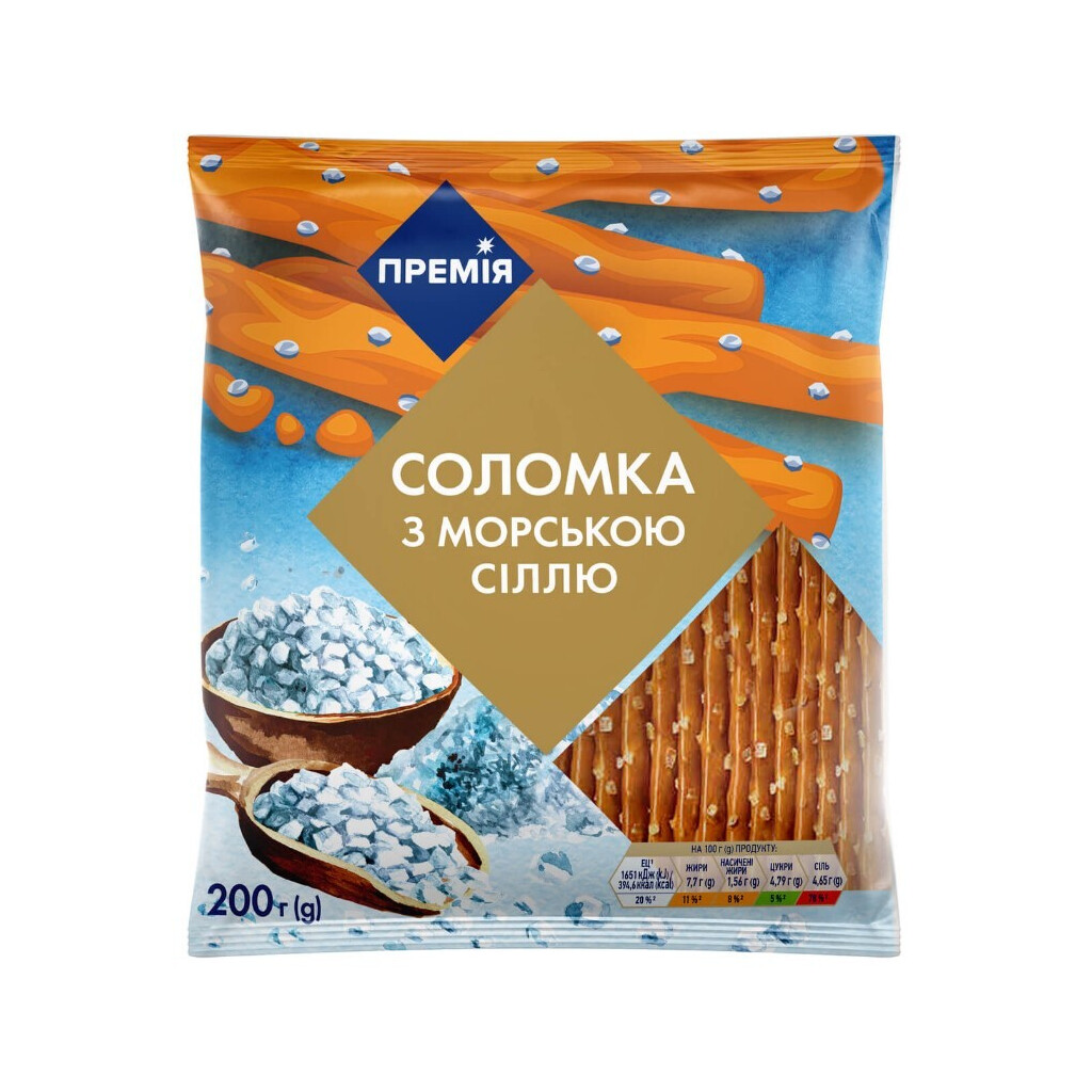 Соломка Премія с морской солью, 200г (4823096419848)
