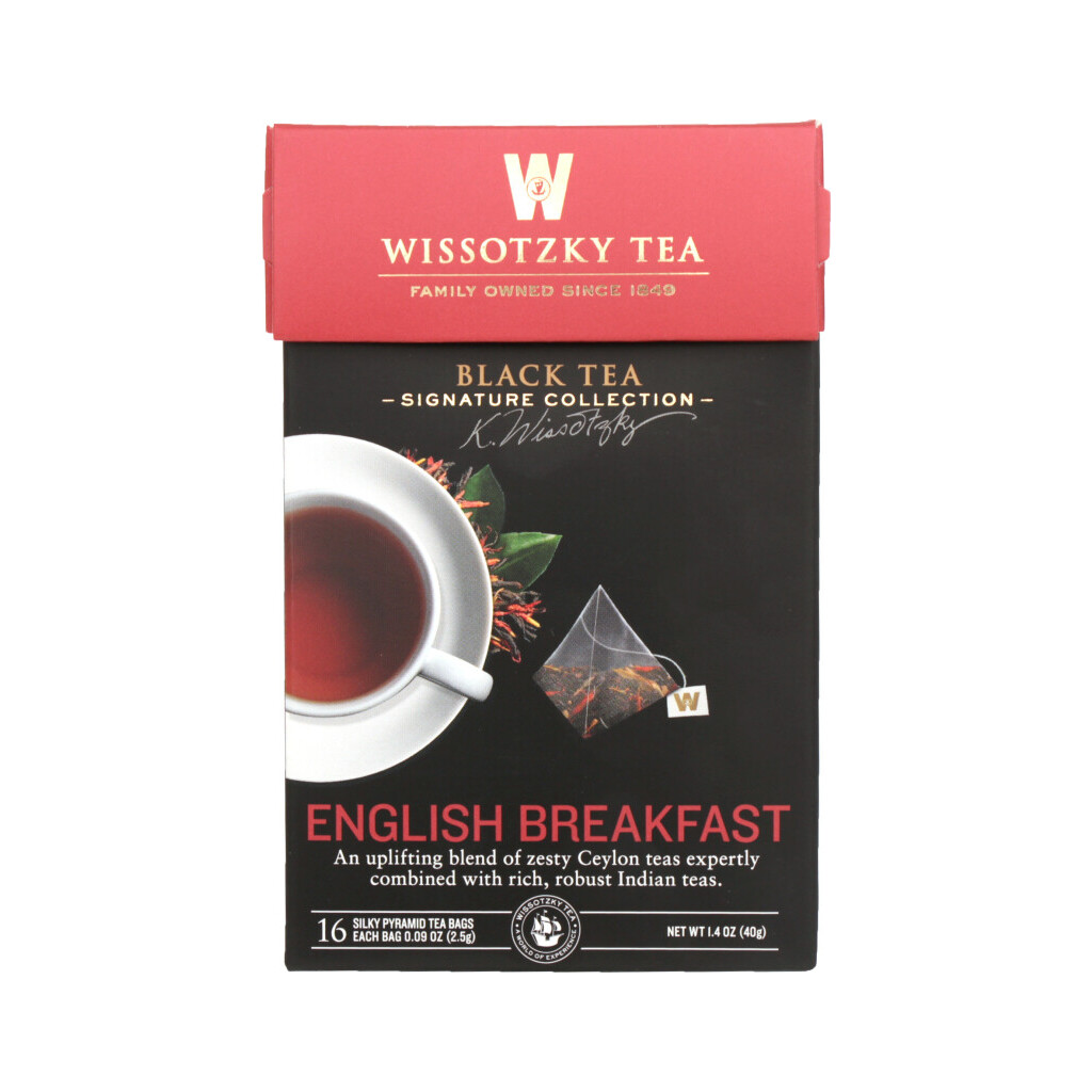 Чай черный Wissotzky Tea English Breakfast, 16*2,5г/уп (0859013004013)