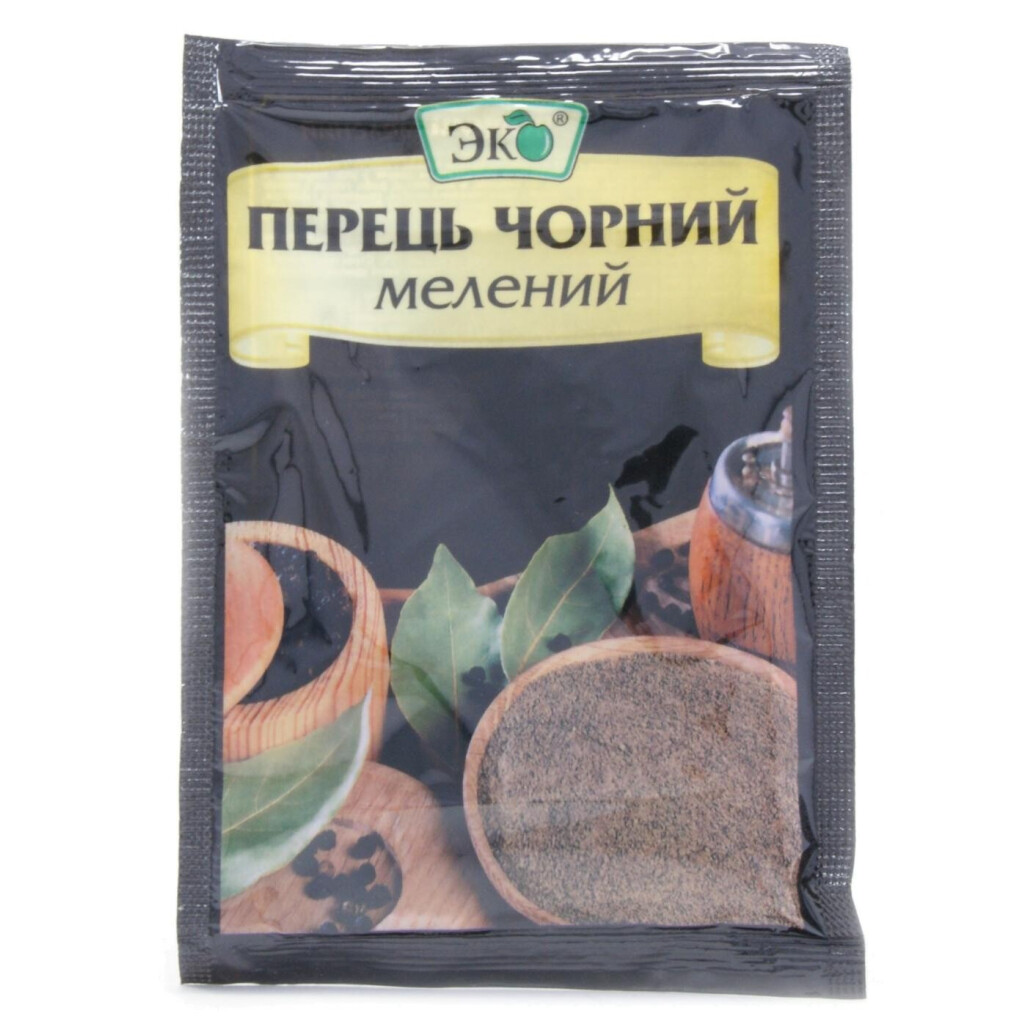 Перец Эко черный молотый, 20г (4820001170207)