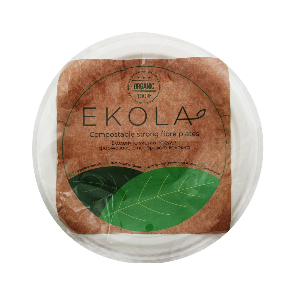 Тарілки Ekola паперові 17см, 10шт/уп (4820057100319)