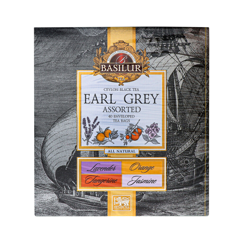 Набор черного чая Basilur Earl Grey Assorted, 40*2г/уп (4792252944978)