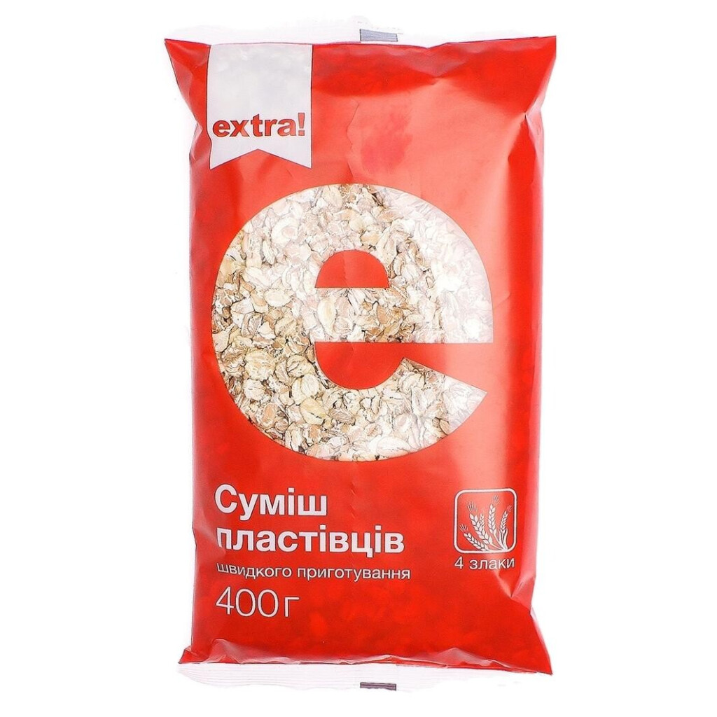 Смесь хлопьев Extra! 4 злака, 400г (4824034009350)