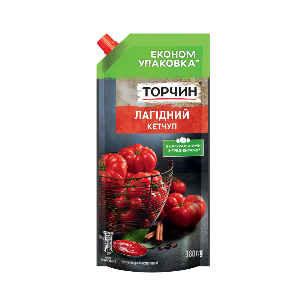 Кетчуп Торчин нежный д/п, 380г (4820001316384)