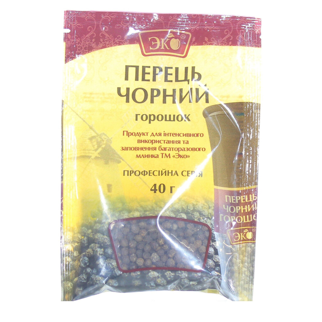 Перец черный Эко горошек, 40г (4820132703466)