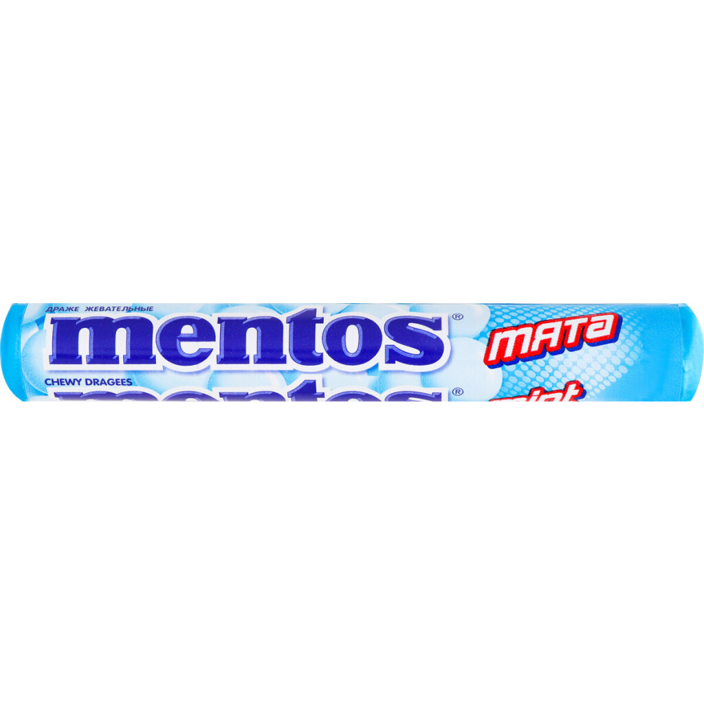 Драже жевательное Mentos Мята, 37г (87108019)