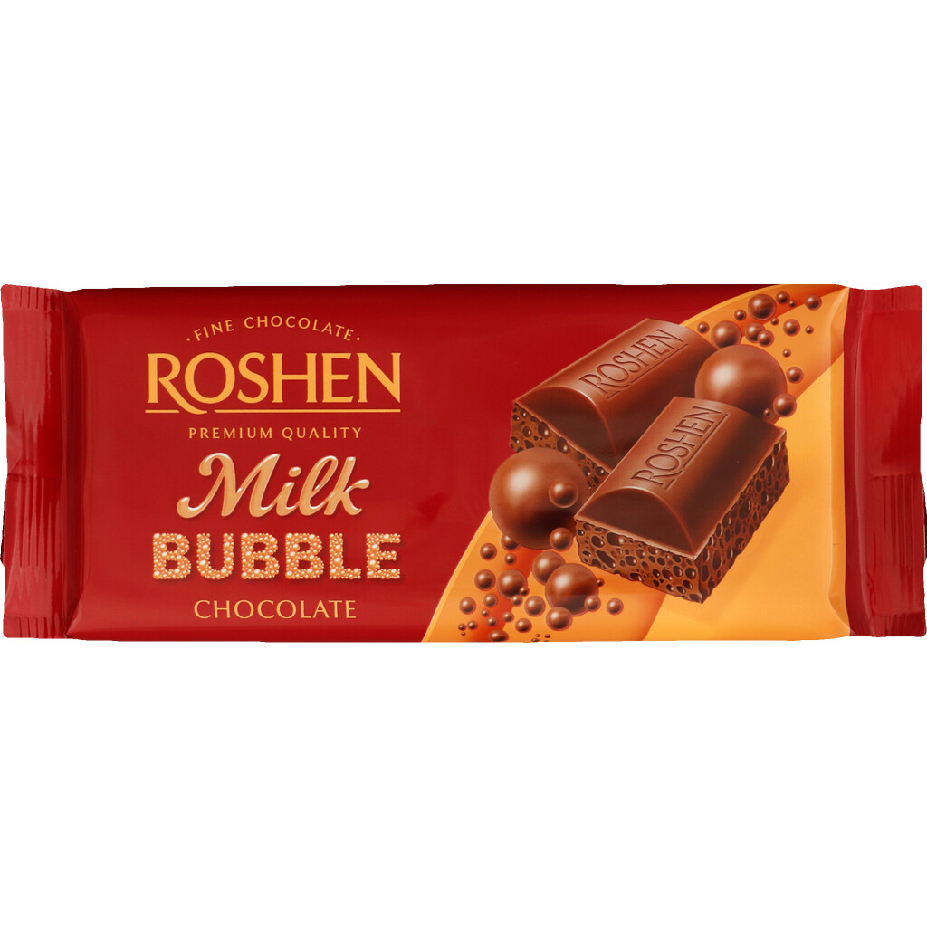Шоколад молочный Roshen пористый, 80г (4823077626227)