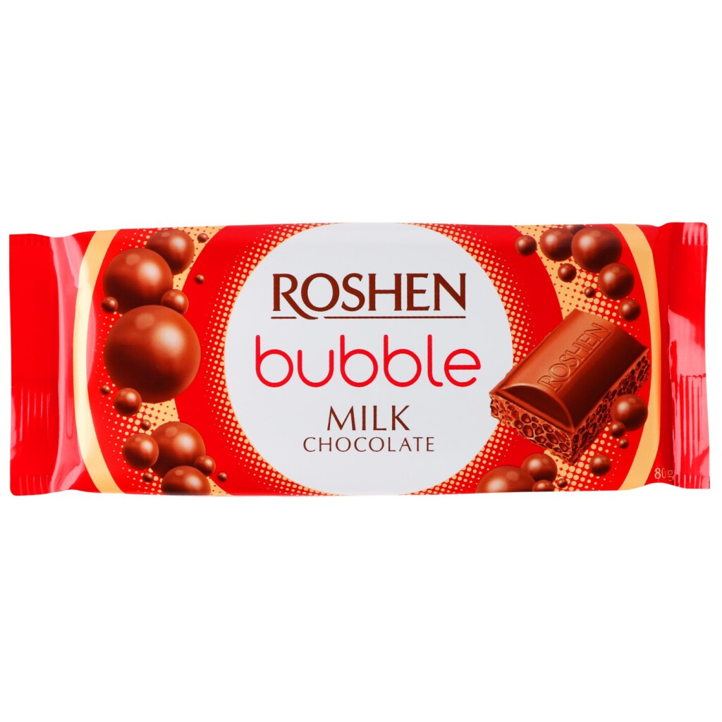Шоколад молочный Roshen Milk Bubble, 80г (4823077626227)