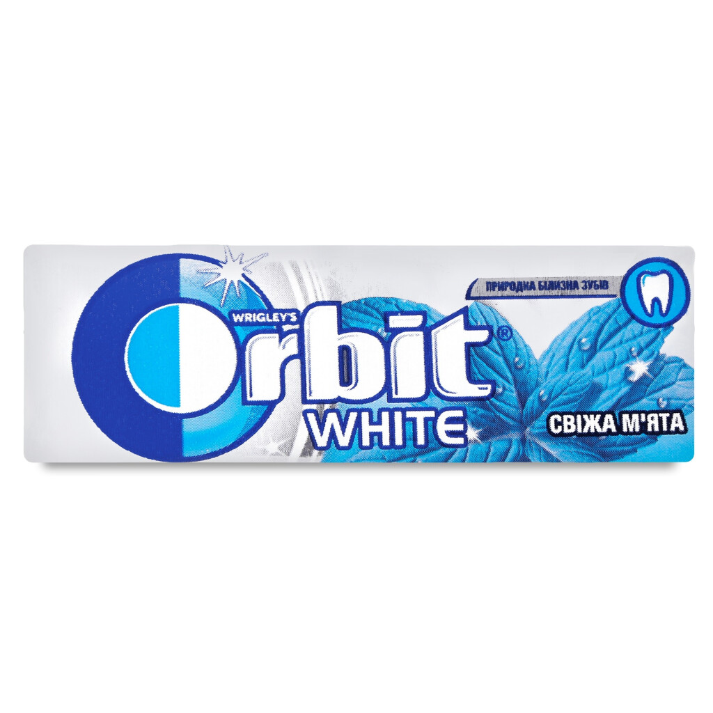 Жувальна гумка Orbit White свіжа м'ята, 14г (42069942)