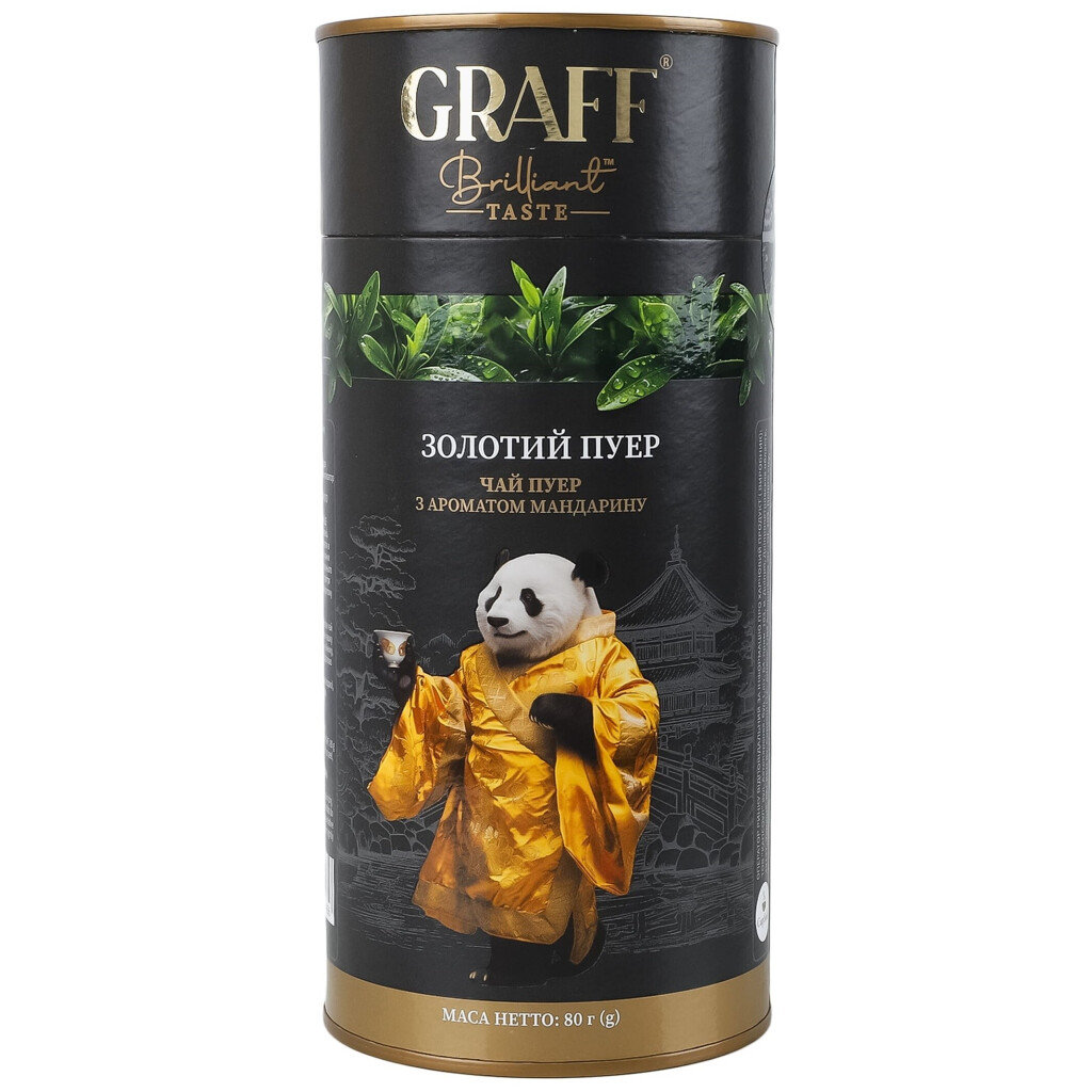 Чай Graff Gold Puer з ароматом мандарину, 80г (4820279610856)
