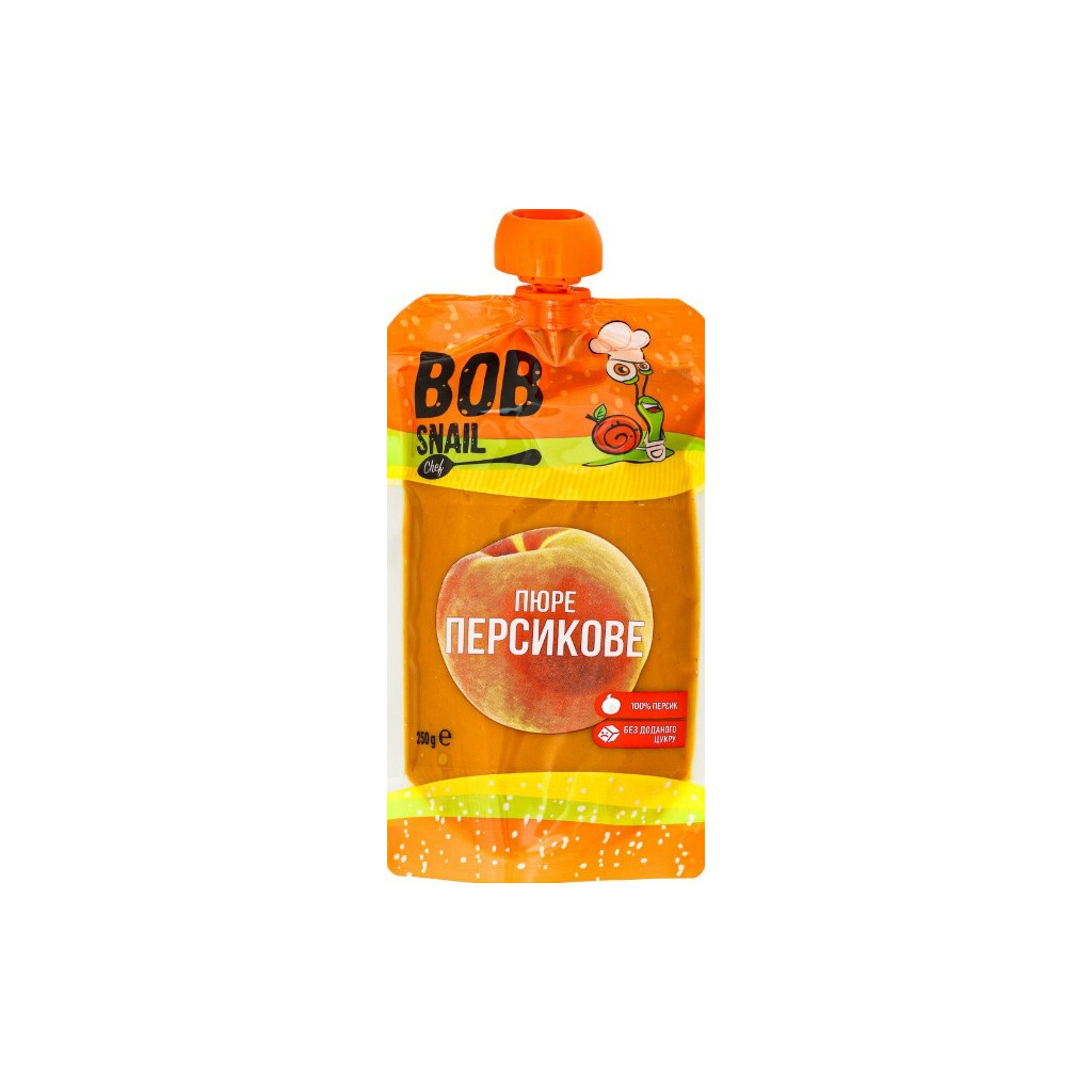 Пюре Bob Snail персик, 250г (4820219343912)