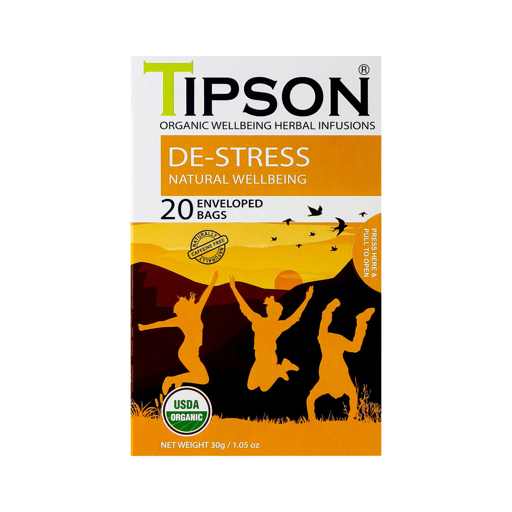 Суміш трав'яна Tipson De-Stress, 20*1,5г/уп (4792252940956)