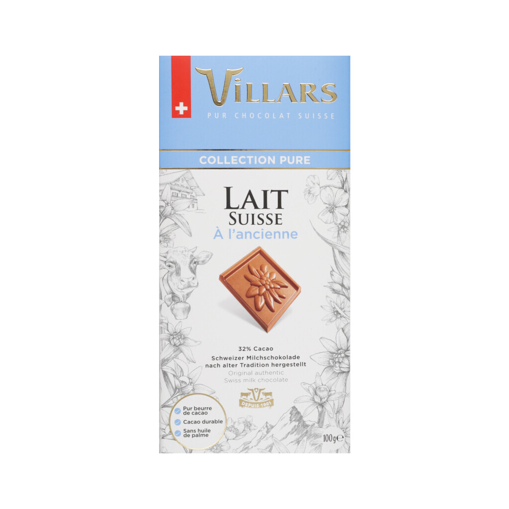 Шоколад молочный Villars, 100г (7610036010305)