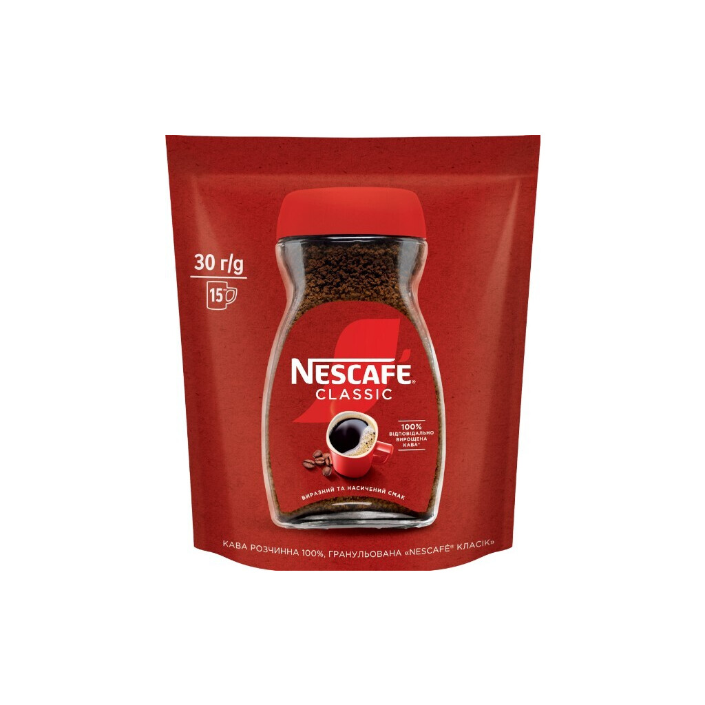 Кава розчинна Nescafe Classic, 30г (4823000919709)