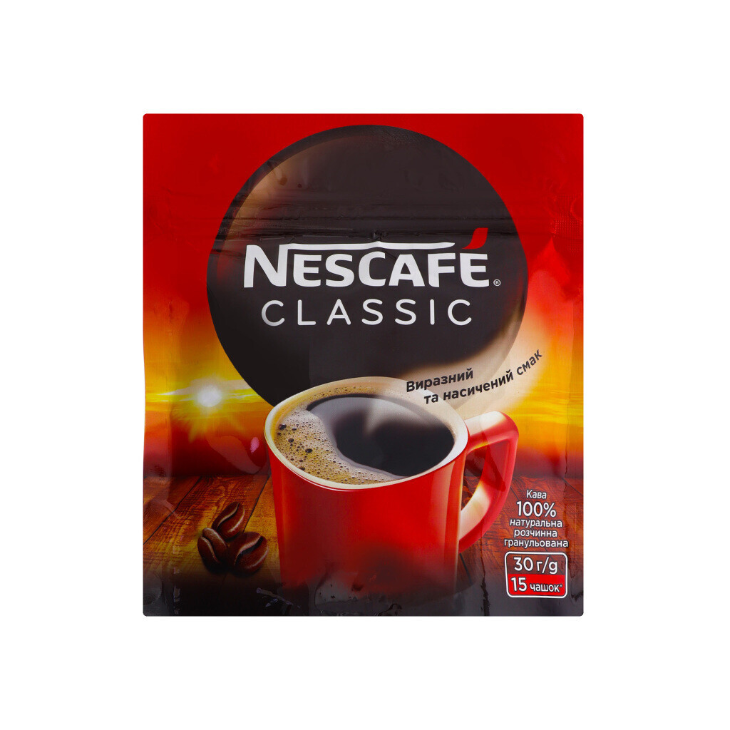Кава розчинна Nescafe Classic, 30г (4823000919709)