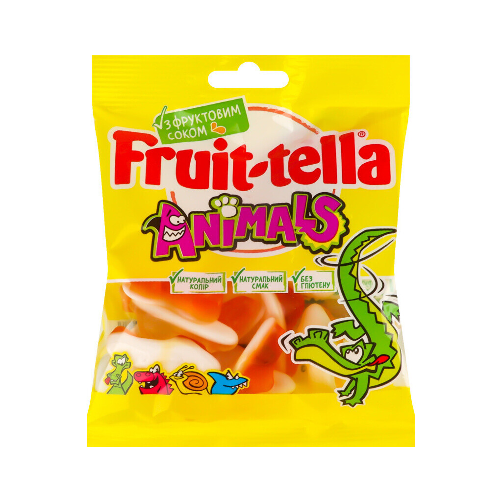 Мармелад жевательный Fruittella Animals, 90г (8000735005068)