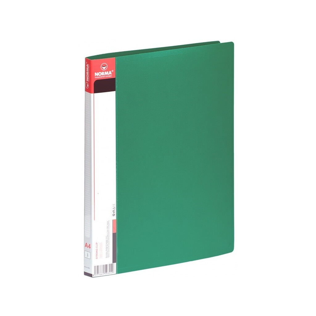 Папка-скоросшиватель Norma А4 с карманом зеленая 5032, шт (8591662503241)