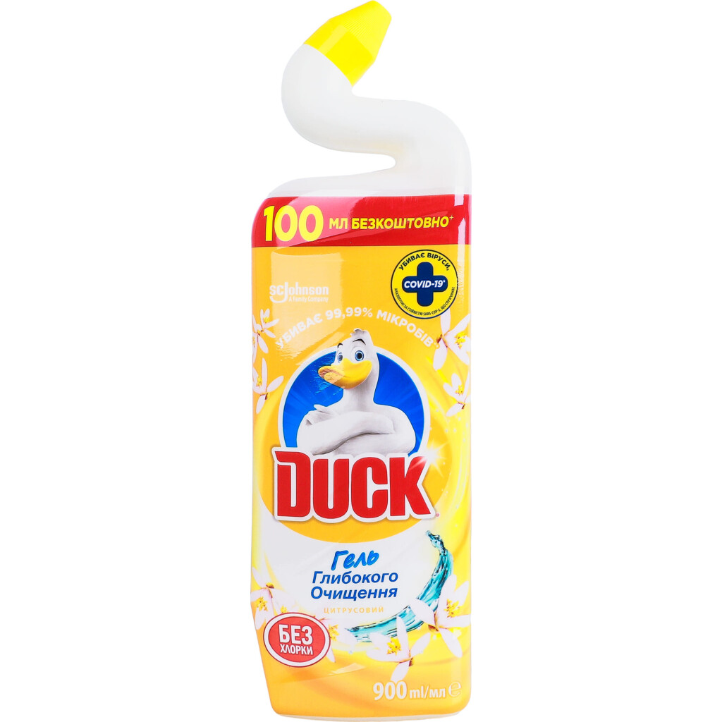 Средство чистящее Duck Цитрус для унитаза, 900мл (4823002006278)