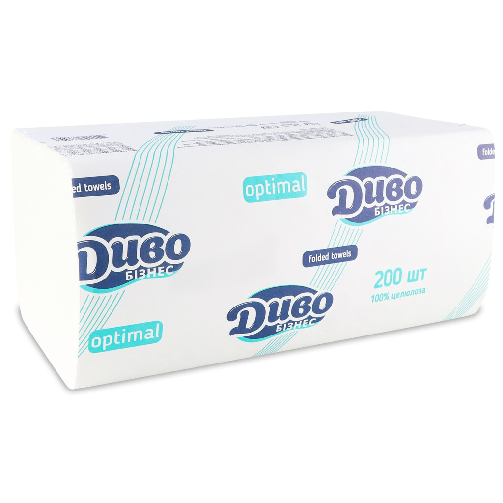 Рушник паперовий Диво Бізнес Optimal 2-шари, 150шт (4820003837993)