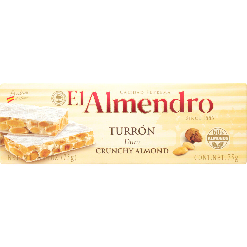 Туррон El Almendro хрустящий, 75г (8410223872971)