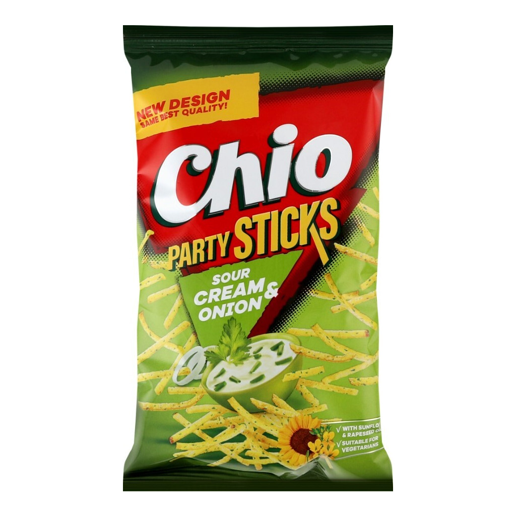 Соломка Chio Party Stick картопляна зі смаком сметани та цибулі, 70г (5900073004132)