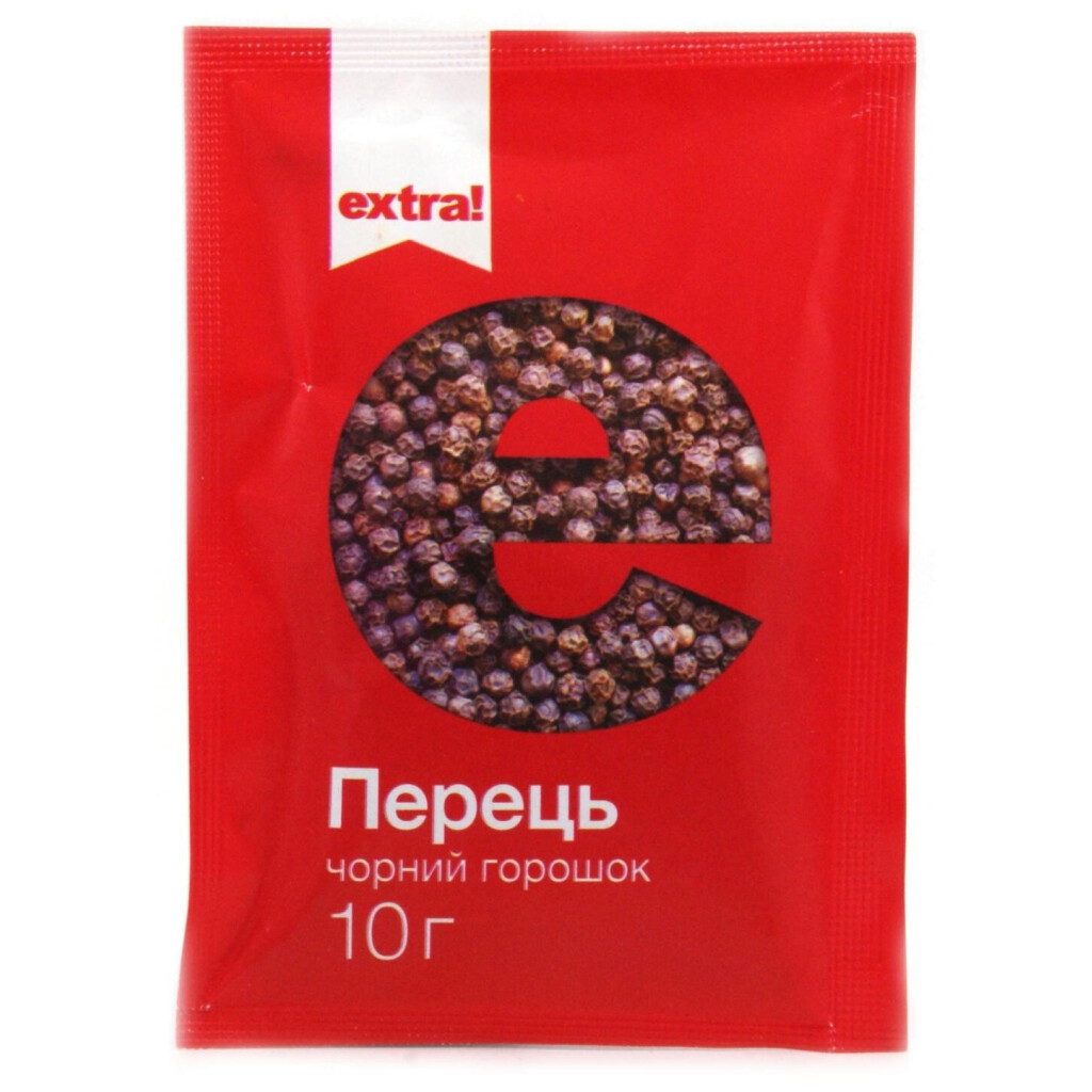 Перец черный Extra! горошек, 10г (4824034009381)