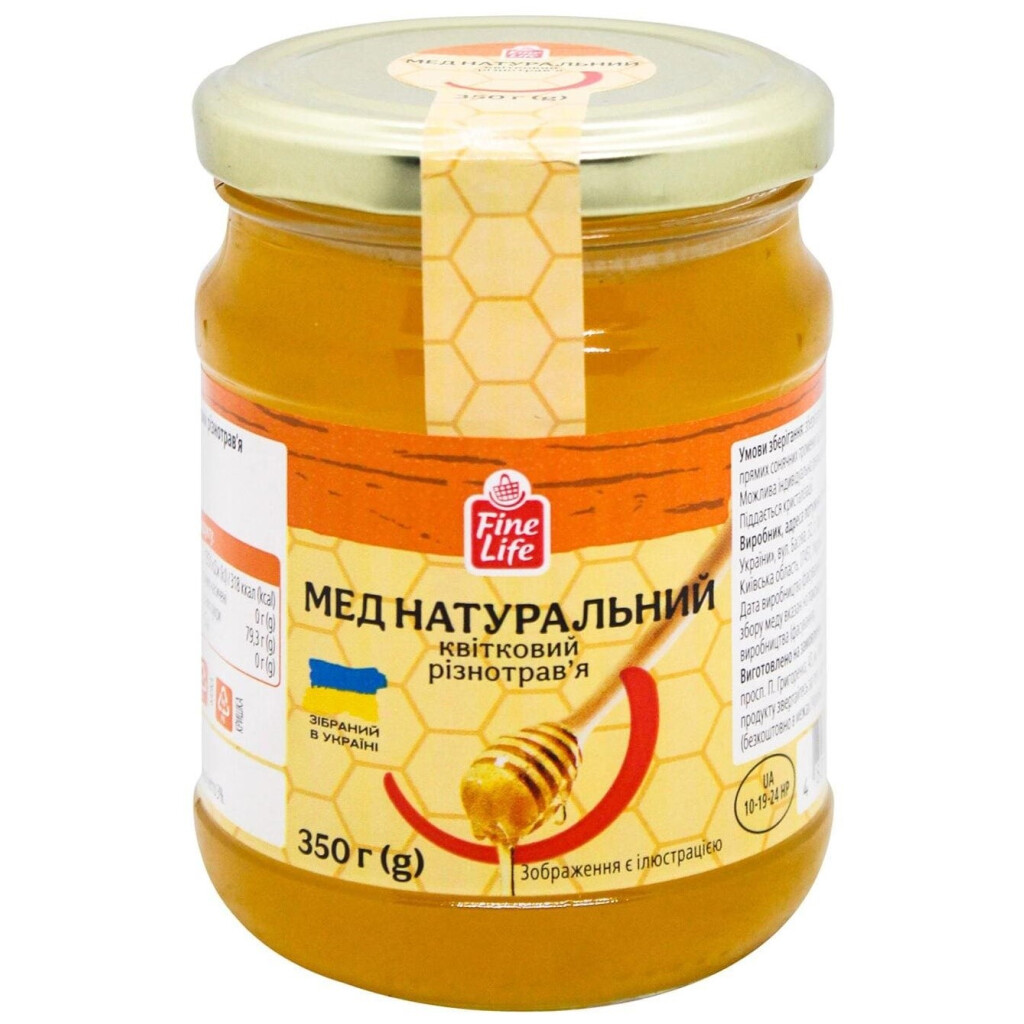 Мед Fine Life из разнотравья, 350г (4820284563529)