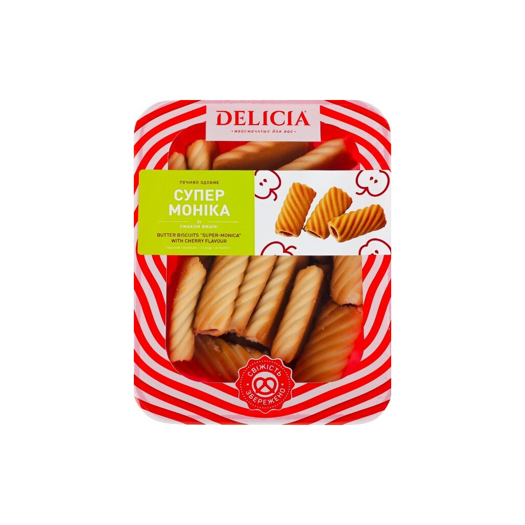 Печенье Delicia Супер-Моника со вкусом вишни, 400г (4823102513751)