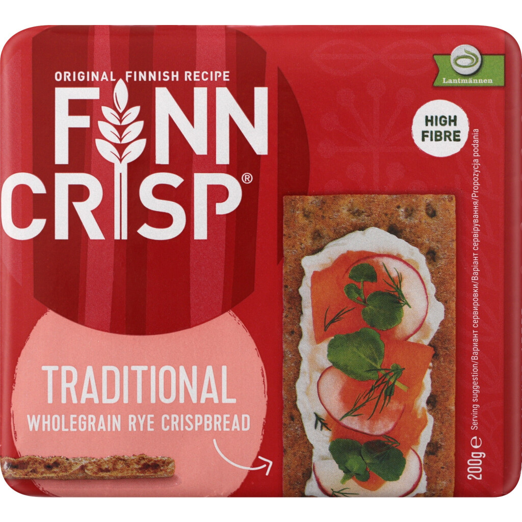 Хлібці Finn Crisp Traditional традиційні житні, 200г (6410500098270)