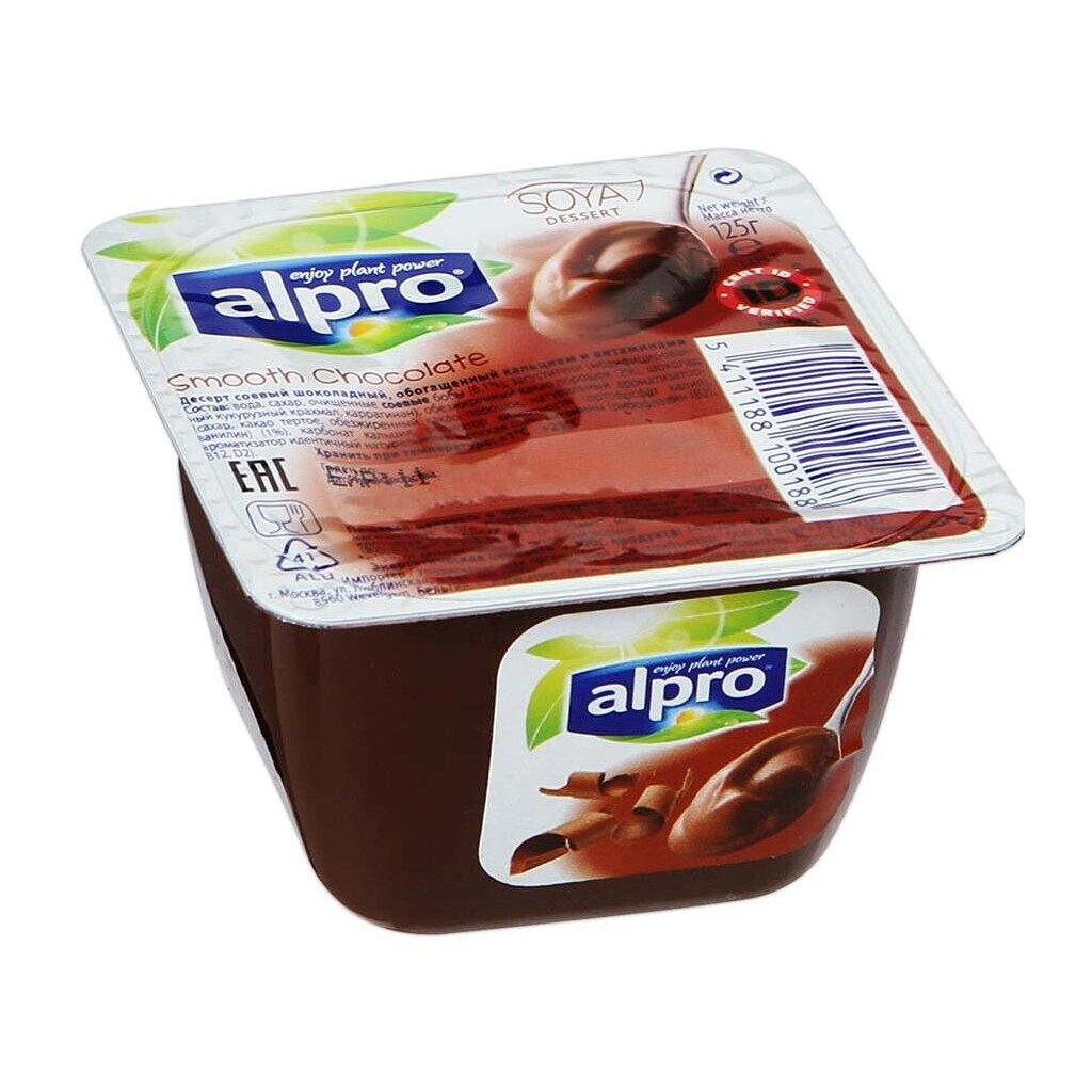 Десерт соевый Alpro soja шоколадный ст, 125г (5411188100188)