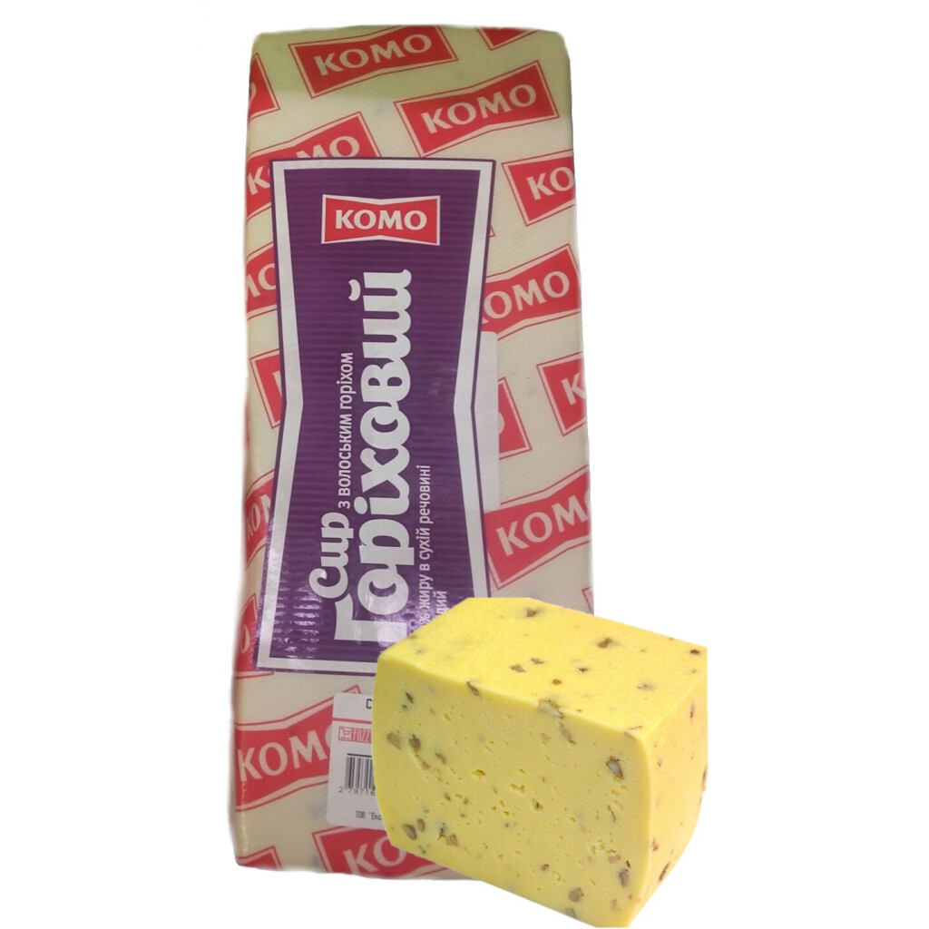 Сыр Комо Ореховый с грецким орехом 50%, кг                    