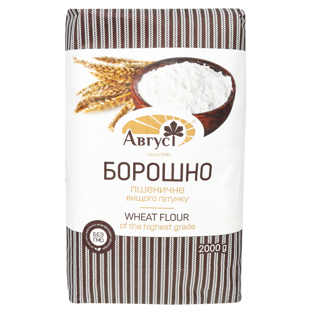 Мука Август высшего сорта, 2кг (4820019600123)