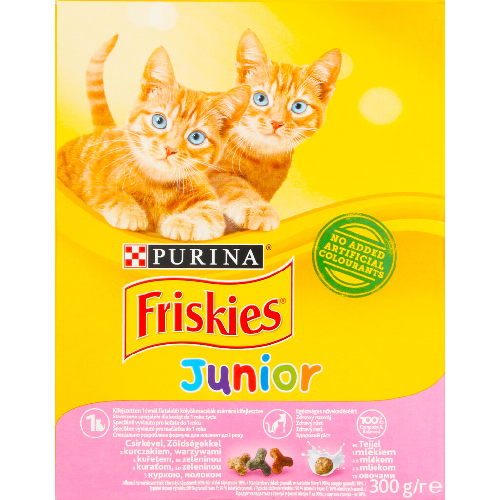 Корм для котят Friskies сухой с курицей, молоком и овощами, 300г (7613031868360)