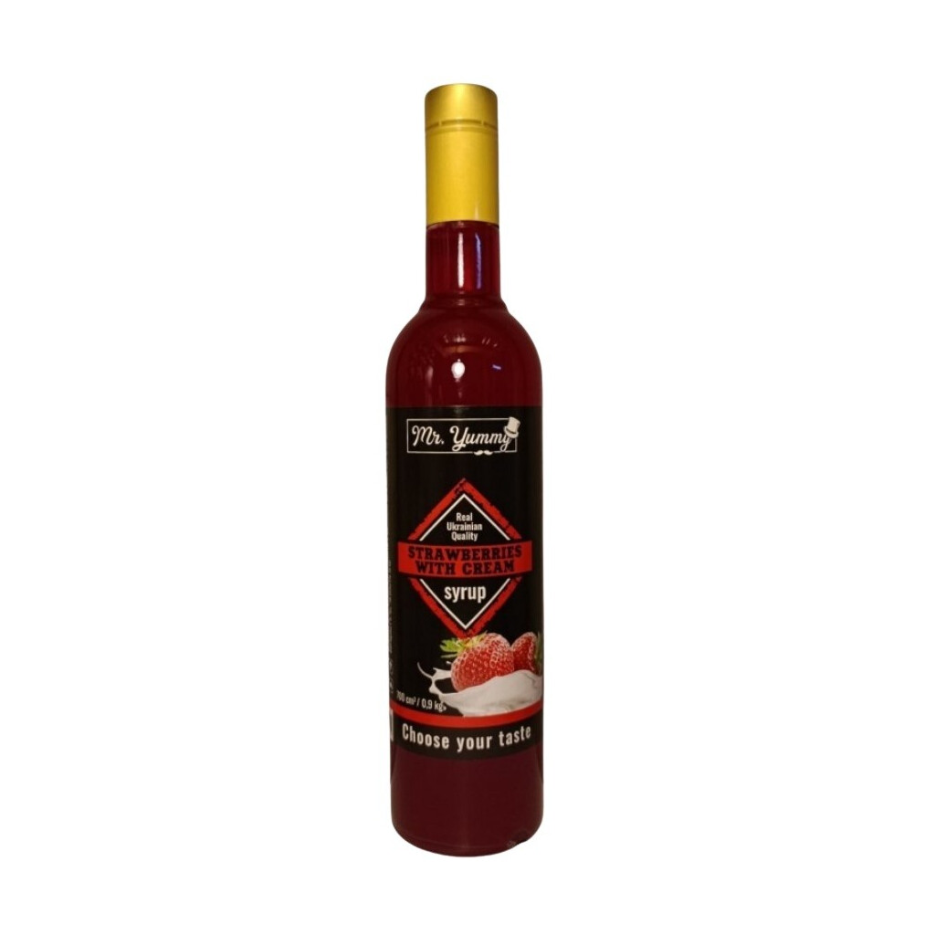 Сироп Mr. Yummy Клубника со сливками, 700мл