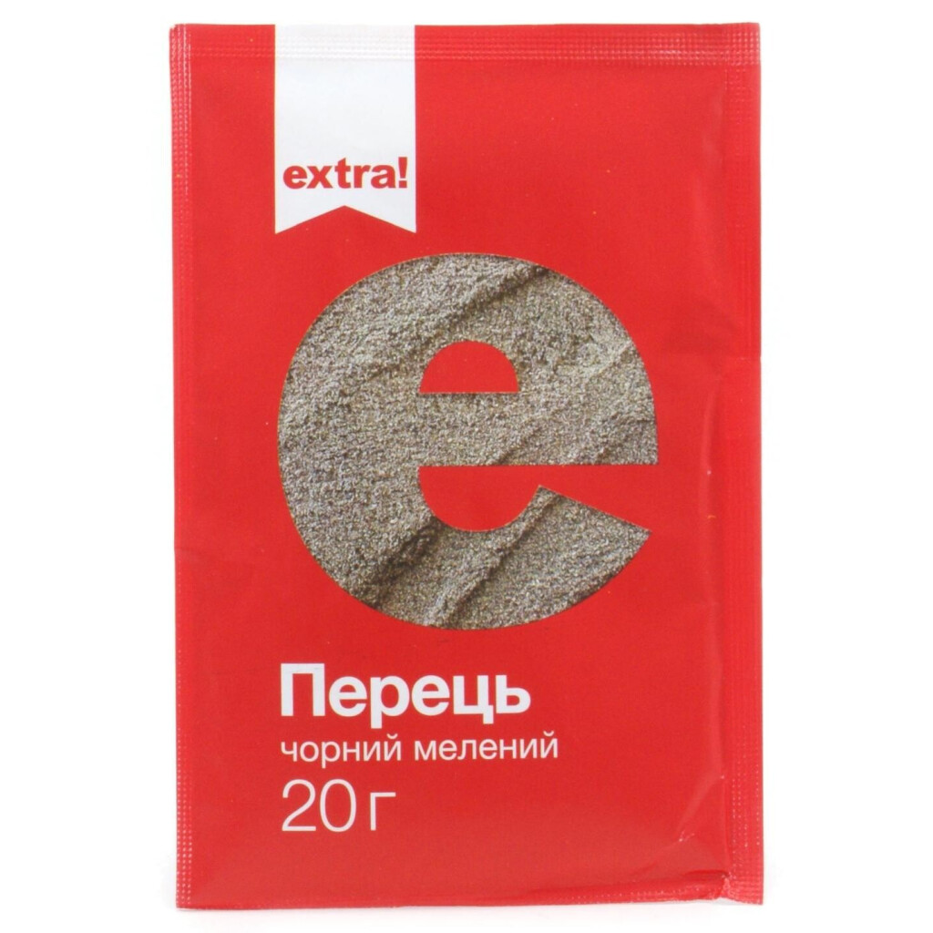 Перец черный Extra! молотый, 20г (4824034009398)