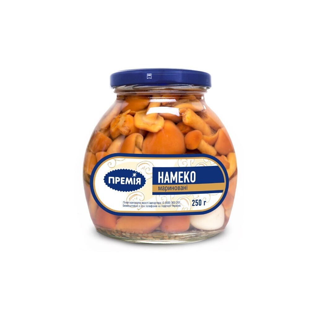 Гриби Намеко Премія мариновані, 250г (4824034039166)