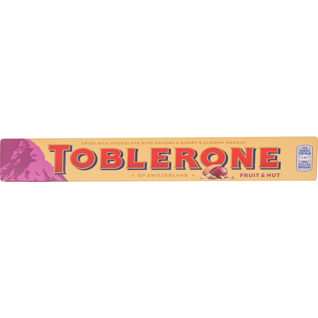 Шоколад молочный Toblerone изюм нуга мед миндаль, 100г (7622300107932)
