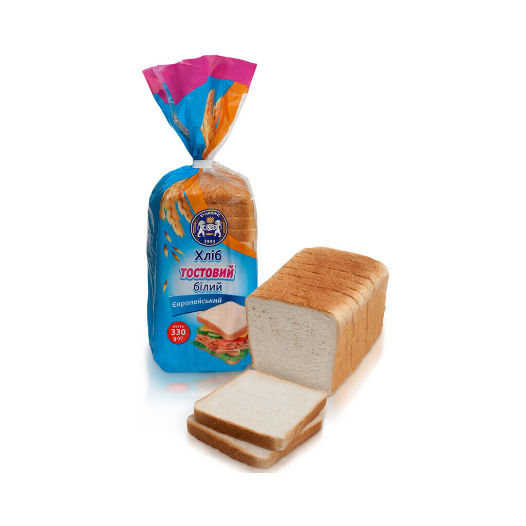 Хліб Куліничі Європейський тостовий білий, 330г (4820174301491)