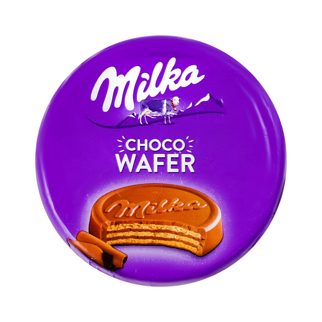 Вафли Milka с начинкой с какао в молочном шоколаде, 30г (57027821)