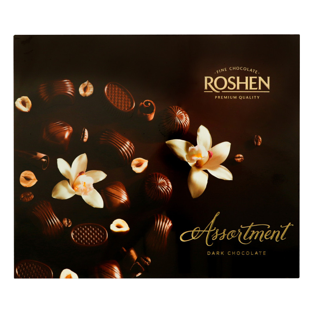 Цукерки Roshen Assortment Classic в темному шоколаді, 154г (4823077611940)