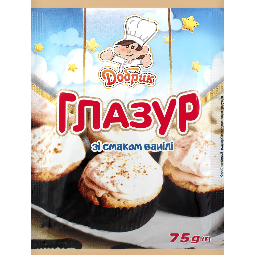 Глазурь Добрик со вкусом ванили, 75г (4820069540196)