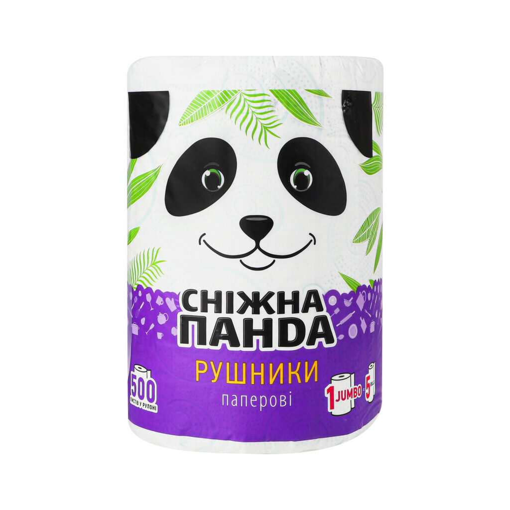 Полотенце бумажное Сніжна панда Jambo Roll 500л, шт (4820183971524)