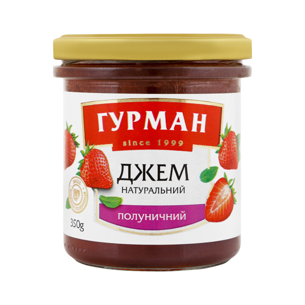 Джем Гурман полуничний, 350г (4820016930070)