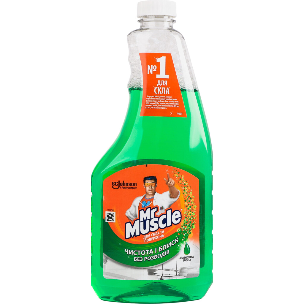 Засіб мийний Mr.Muscle Ранкова роса для скла запаска, 500мл (4823002000160)