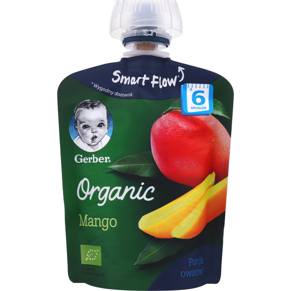 Пюре Gerber органическое манго, 90г (7613036088145)