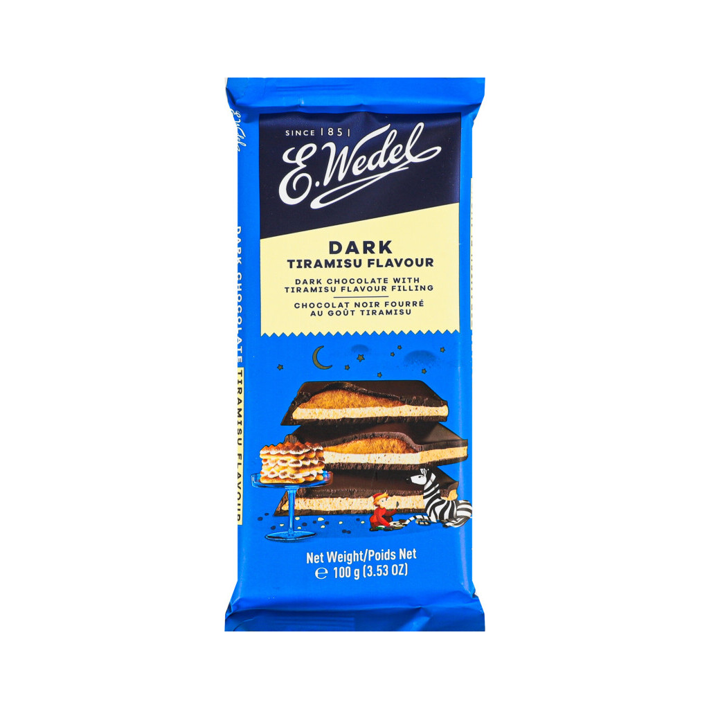 Шоколад темний E.Wedel зі смаком тірамісу, 100г (5901588018928)